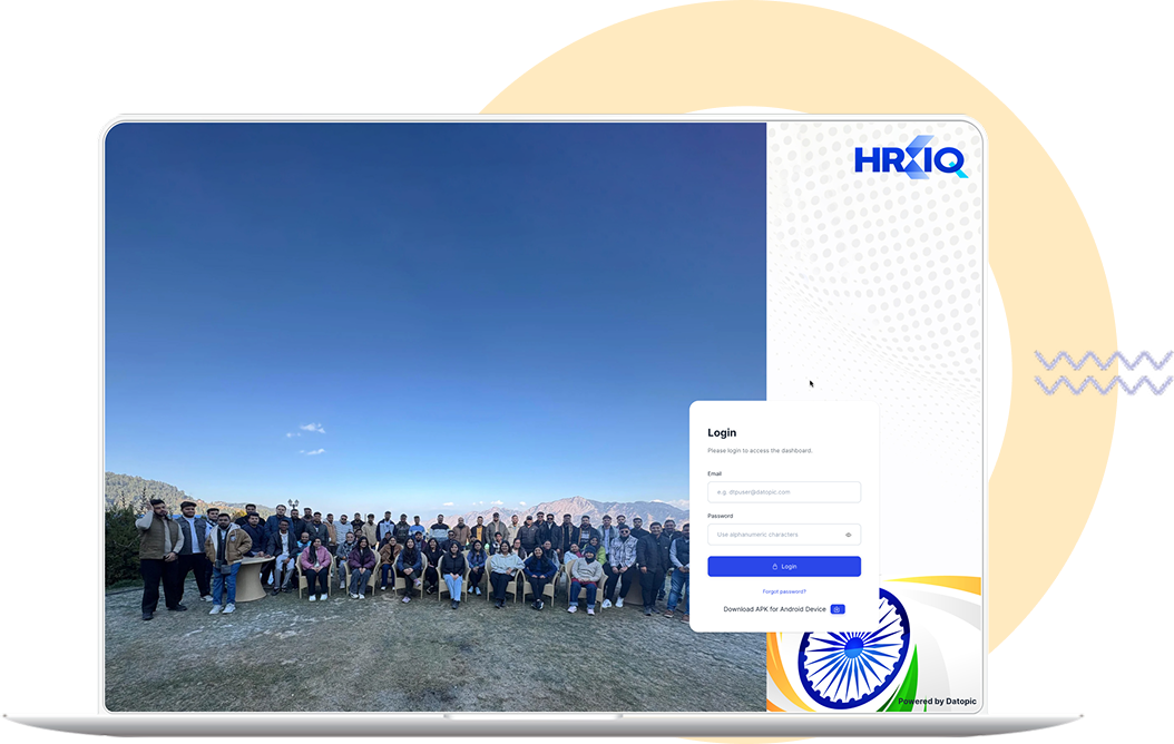 HRXIQ HRMS team collaboration and employee management dashboard