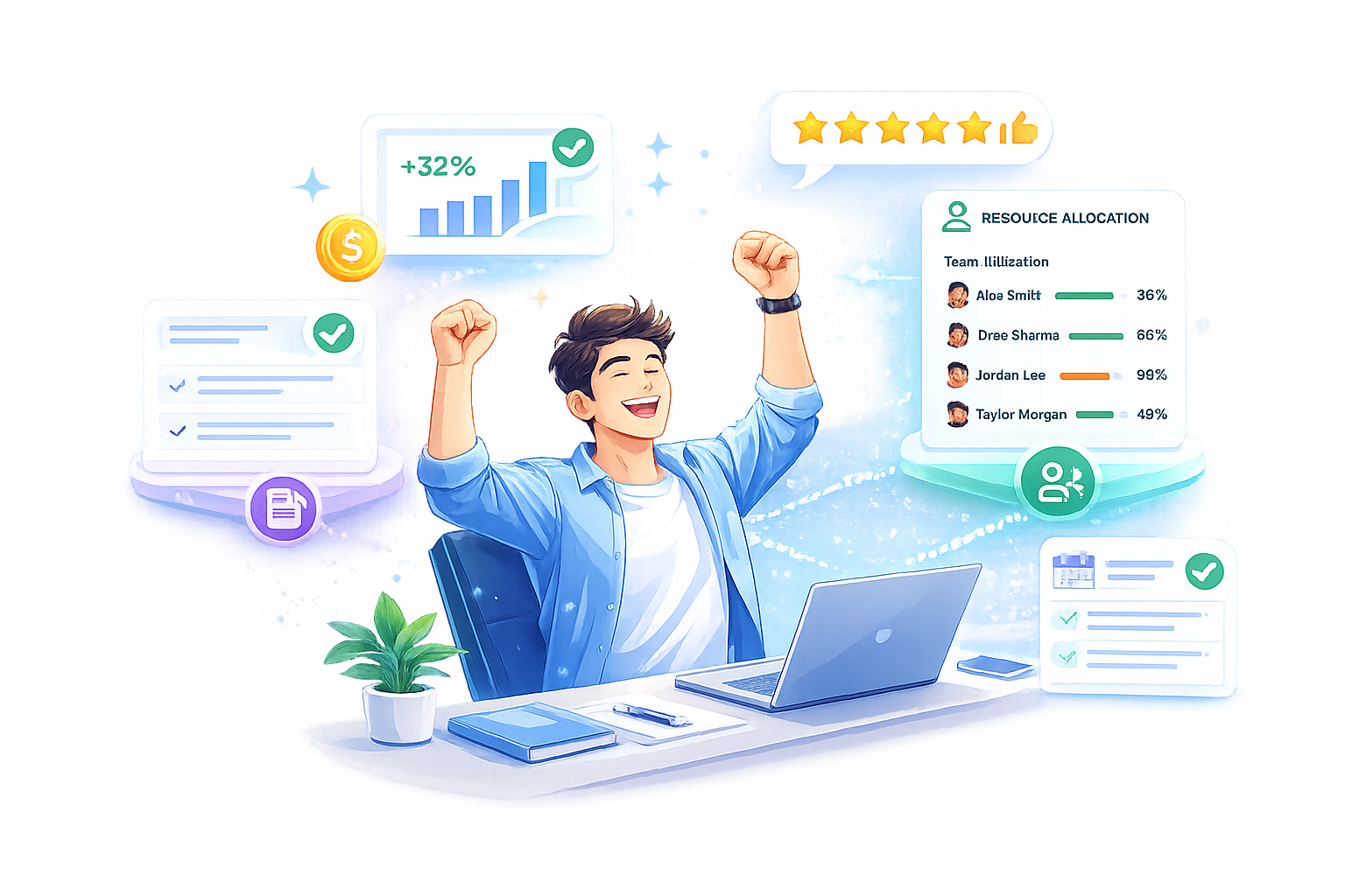 WorkXIQ AI insights and analytics visualization