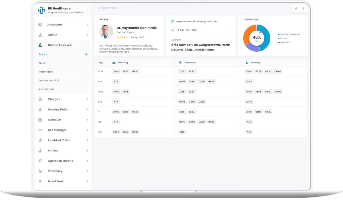 MedOps blockchain hospital management feature