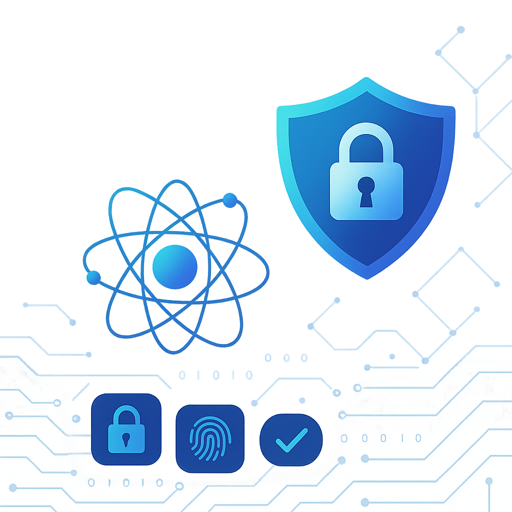 Webcookoo quantum protection cybersecurity illustration showing post-quantum encryption technology